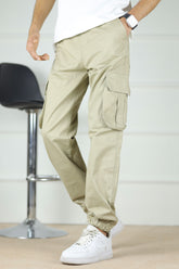 Turbo DrawString Pockets Cotton Loose Bottom Trouser